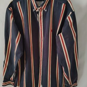 Striped Navy and Red Men's Shirt